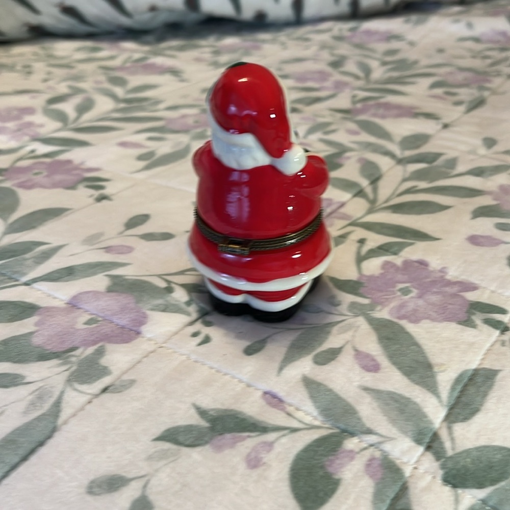 Vintage Santa Statue Trinket Box in EUC - Picture 2 of 3
